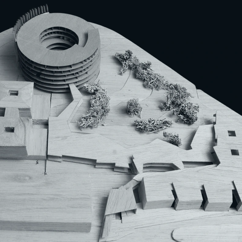 Maquette de la Nouvelle Faculté des sciences de l'éducation de l'Université de Saint-Jacques de Compostelle, projet de Alfonso Penela 