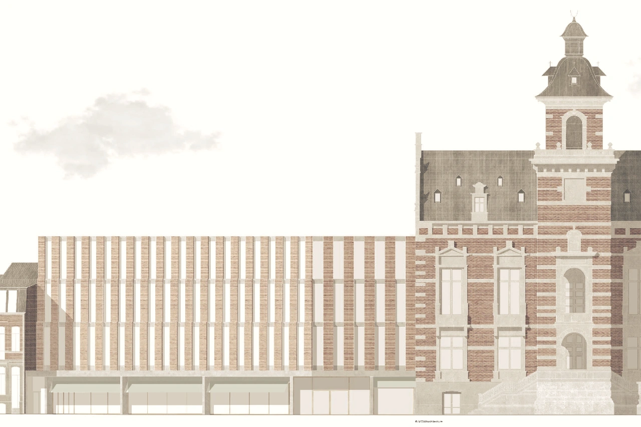 Image du projet de l’extension et rénovation de la Maison Communale d’Anderlecht par MDW Architecture